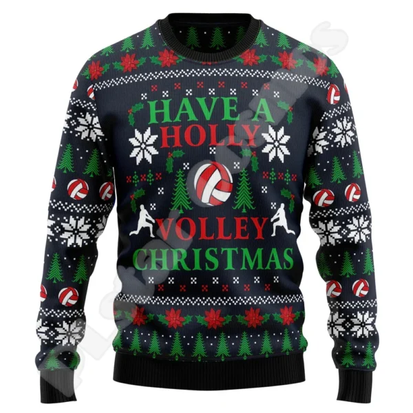 Christmas Knitted Sweater Graffiti Tattoo Retro Vintage Sweatshirts 3DPrint Unisex Pullover Harajuku Casual Funny Long Sleeve 14 - Image 2