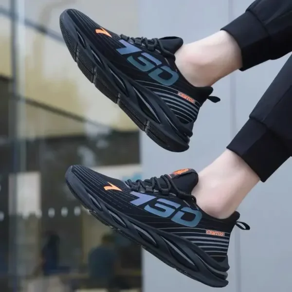 Men's sports and leisure shoes, men's summer trend new shoes, round headed black men's sports shoes - Image 5