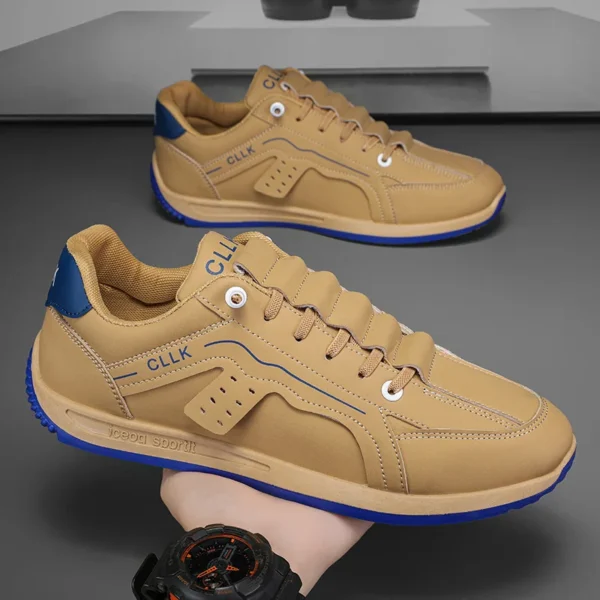 Chunky Sneakers Mens Designer Board Shoes Fashion Casual Microfiber Leather Fabric Breathable Increased Internal Platform Shoes - Image 3