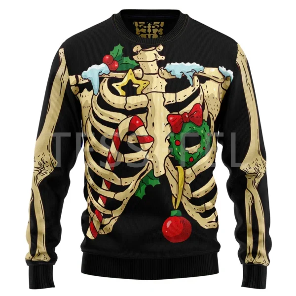 Cosplay Christmas Ugly Sweater Cartoon Dog Cat Santa Claus Tattoo Long Sleeves 3DPrint Autumn Winter Pullover Harajuku Casual 15 - Image 2