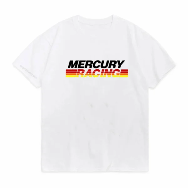 Hot Sale Summer 100% Cotton Mercury Racing logo T Shirt Men Racing Short Sleeves Cool Tee Hip Hop Streetwear T-shirt - Image 5