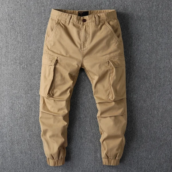 Men's Tactical Camo Trousers Autumn Multi-Pockets Cargo Pants Cotton Outdoor Hiking Pants Fashion Street Casual Pants