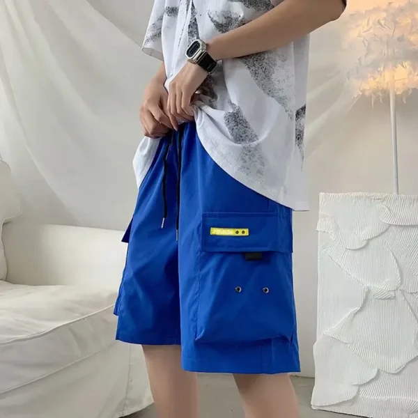 Streetwear Multi-Pocket Y2k Summer Cargo Shorts Mens Fashion Men's Shorts Loose Harajuku Baggy Straight Casual Short Pants - Image 5