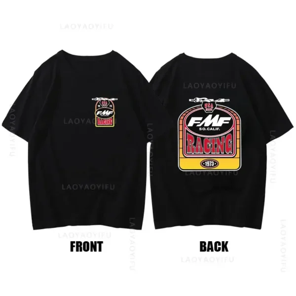 Hot Sale FMF Racing Exhaust Ama Motocross Tee Round Neck Fashion Clothing Short Sleeves Summer Mens Cool Top 100%Cotton T Shirt - Image 4