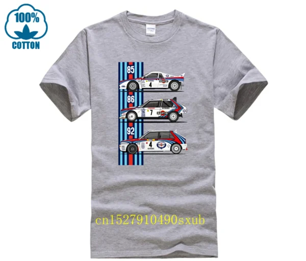 Cotton Tshirt Men Crew Neck Tops Williams Martini Racing New Men's Shirt Short Sleeves Summer Bigger Size Homme Black T-shirt - Image 5