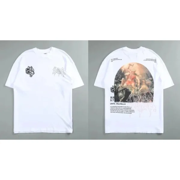 Darc Sport Wolves T-Shirts Oversized Bodybuilding Gym Men Clothing Fugees Graphic Short Sleeve Top Tees Darcsport T Shirts - Image 2