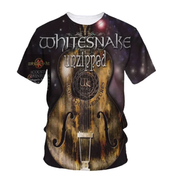 Fashion Rock Music Guitar T Shirt Summer Trend Short Sleeve O Neck Streetwear 3D Printed T-shirt Casual Oversized Tees For Mens - Image 5