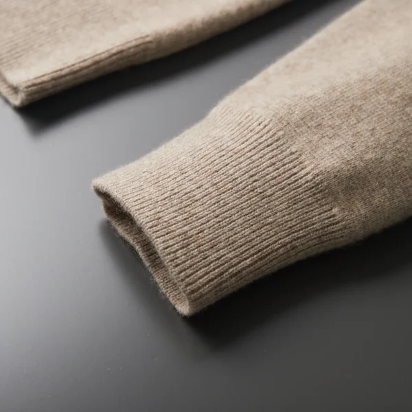 6-color autumn and winter new 2023 men's 100% cashmere cardigan sweater casual knitted lapel men's business sweater Solid color - Image 6