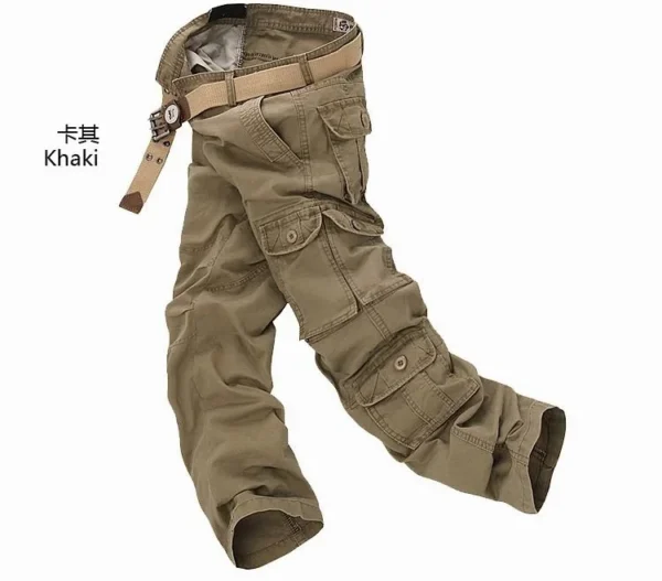 2024 New Tactical Pants Men Multi-pocket Washed Overalls Male Baggy Cargo Pants for Men Cotton Trousers Large Size 46 - Image 6