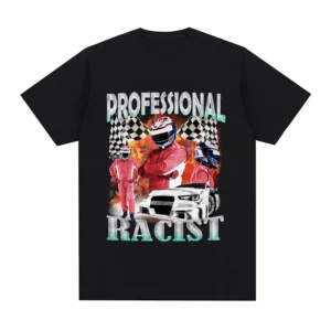 Professional Racer Graphic T-Shirt Funny Racing Meme Men's Fashion Vintage Short Sleeves T-shirts 100% Cotton Oversized T Shirts