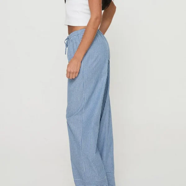WPNAKS Women Striped Pants Spring Autumn Clothes y2k Elastic Waist Casual Pants Loose Trousers Woman Clothing Streetwear - Image 4