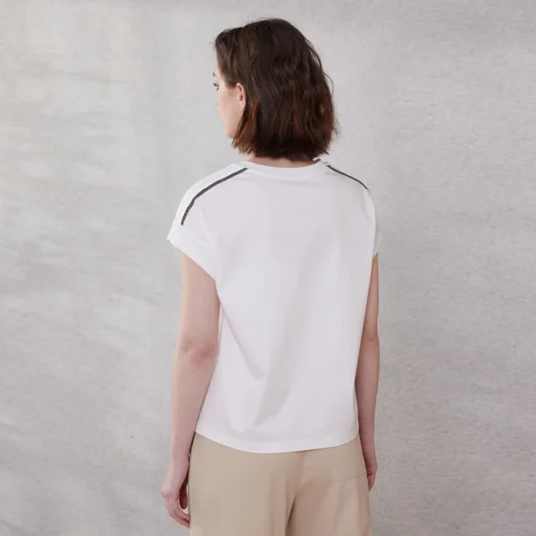 K2055W High quality Womens Clothing Long-staple cotton t shirts Ladies summer Tencel clothes - Image 6