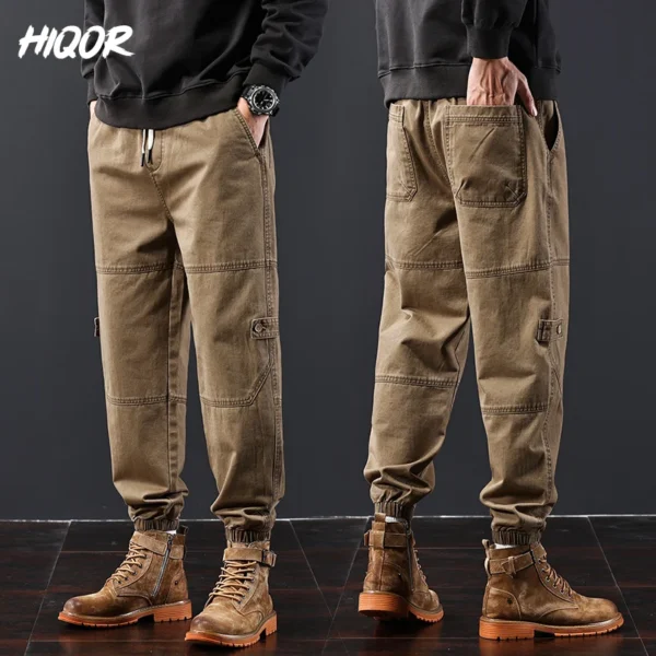 HIQOR Men's Aarmy Green Cargo Pants Autumn Pantalones Cargo Hombre Trousers Male Loose Joggers Sweatpants Brand Mens Clothing - Image 3