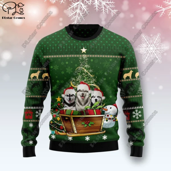 New 3D Printed Animal Custom Series Cute Christmas Pattern Ugly Sweater Street Casual Winter Sweatshirt S-21 - Image 6