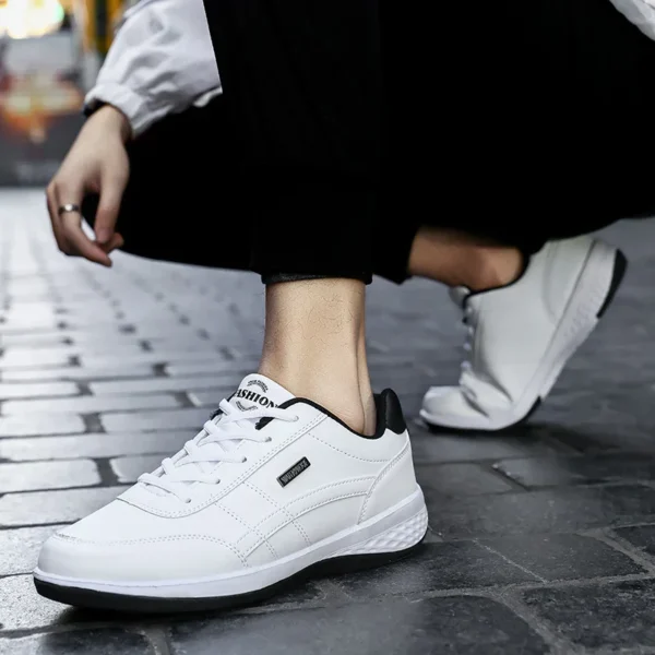 Men's Sneakers Sports Casual Shoes Leather Outdoor Men Walking Shoe Four Seasons Soft Bottom - Image 3