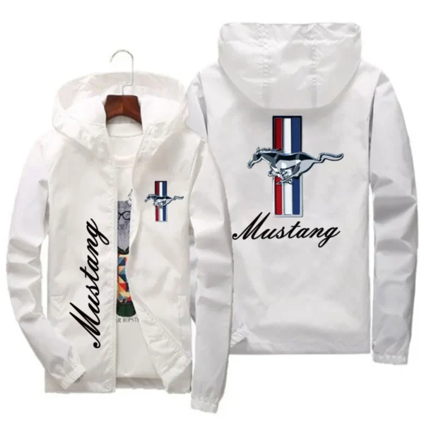 Spring and Autumn Ford Mustang Car Logo Print Hooded Jacket Fashion Charge Men's Wind Outdoor Casual Wear - Image 5