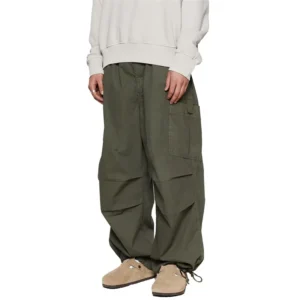 Men s Elastic Waist Loose Fit Lightweight Workwear Cargo Pants Hip Hop Casual Baggy Sweatpants