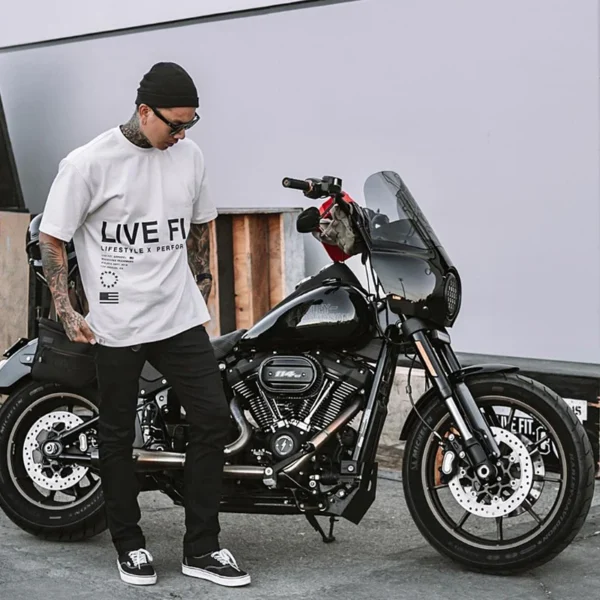 Men's Gym Summer Casual T-Shirt Fitness Running Short Sleeve Tee Tops Fashion Hip-hop Oversized Shirt Male Sweatshirt Clothing - Image 4