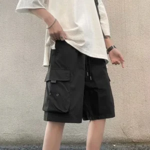 Streetwear Multi-Pocket Y2k Summer Cargo Shorts Mens Fashion Men's Shorts Loose Harajuku Baggy Straight Casual Short Pants
