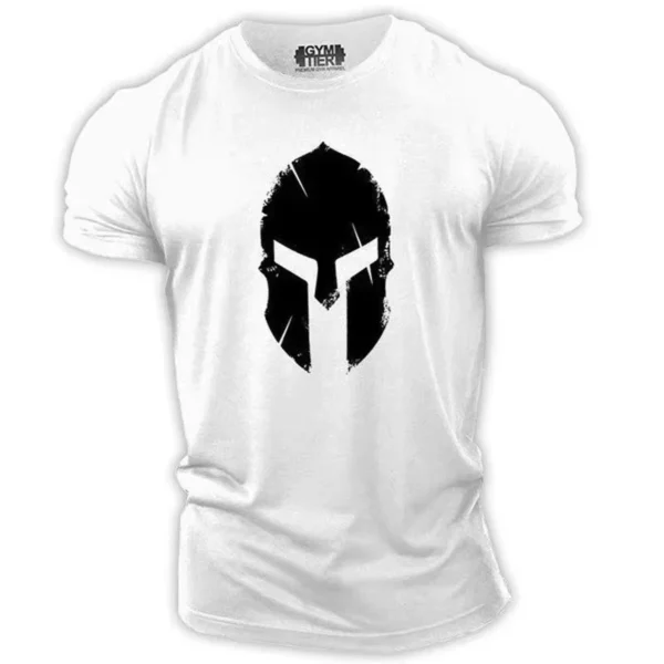 3D Printed Men's Summer Short Sleeve Running Sports Gym Muscle T-shirt Spartan Oversized Sports Casual High-quality Clothing - Image 6