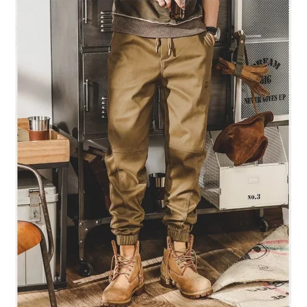 Autumn Winter Male Oversized Loose Casual Fashion Cargo Pants Homme Midi Waist Pockets Patchwork Pencil Trousers Men's Clothing - Image 2