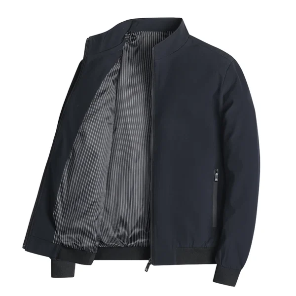 2024 Spring and Autumn New Business Style Men's Coat Fashion Simple Collar Jacket - Image 2
