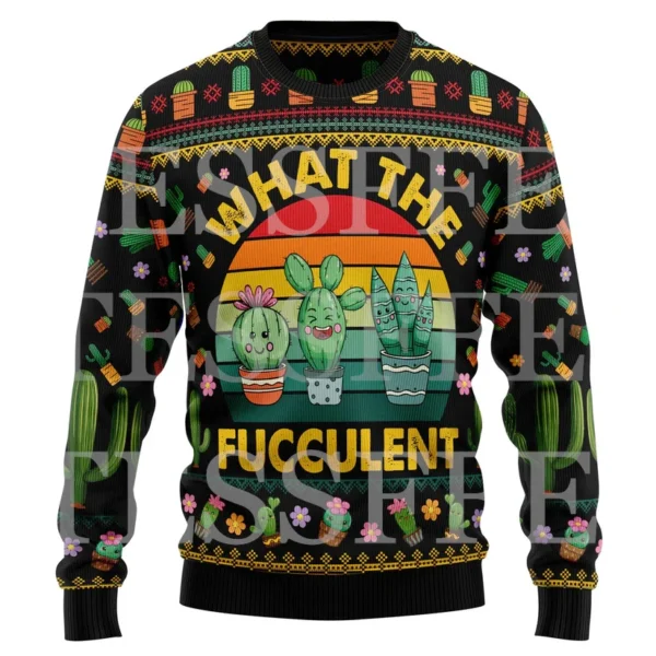 Halloween Dog Cat Bear Cotton Christmas Knitted Ugly Sweater Vintage Winter Pullover Retro Long Sleeve 3DPrint Casual Harajuku B - Image 4