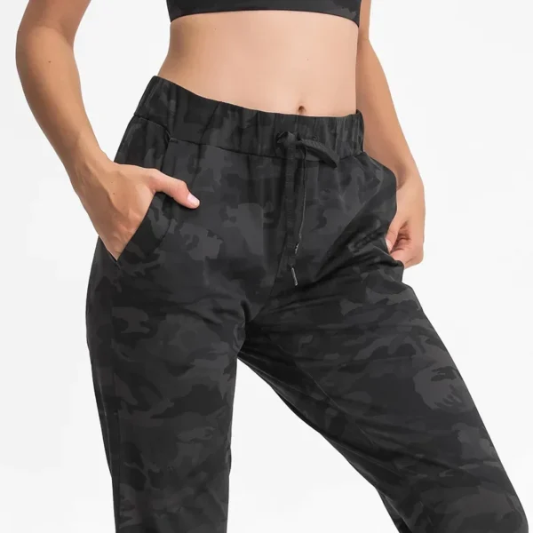 Naked Feel Camo Joggers Women Drawstring Waist Workout Yoga Tapered Sweatpants Track Cuff Sport Pants With Pockets - Image 3