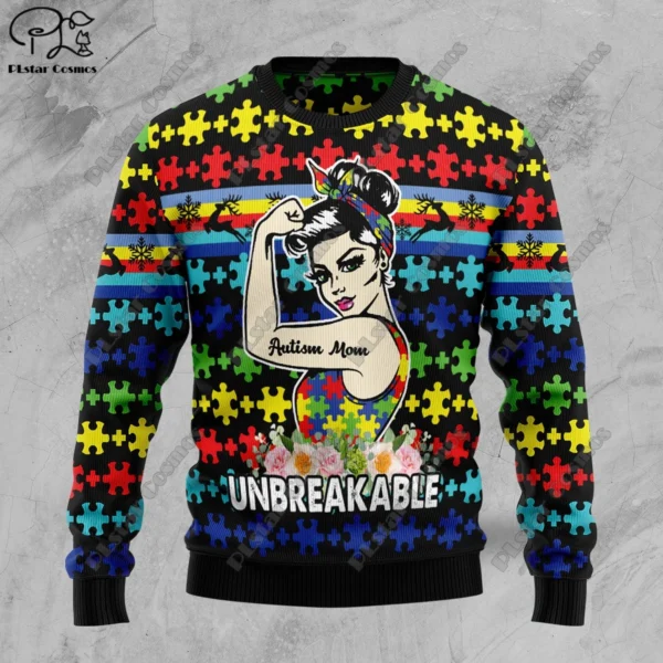 New 3D Printed Animal Custom Series Cute Christmas Pattern Ugly Sweater Street Casual Winter Sweatshirt S-12 - Image 3