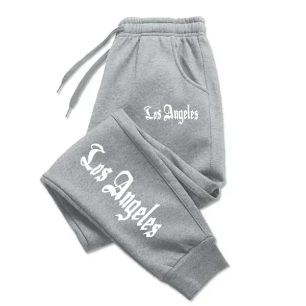 Los Angeles City Letter Print Men Women Trouser Oversized Jogging Sweatpants Running Trousers Jogger Sweat Pants Couple Clothing - Image 4