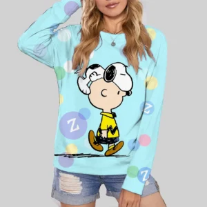 Women Sweat-shirt Snoopy print Pullover Hooded Fashion Casual Outerwears Hoodies Kawaii Funny Cartoon Lover Sweatshirt