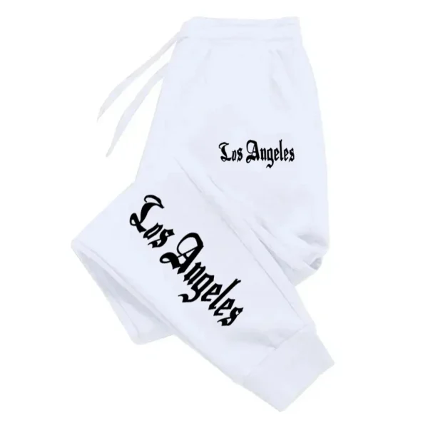 Los Angeles City Letter Print Men Women Trouser Oversized Jogging Sweatpants Running Trousers Jogger Sweat Pants Couple Clothing - Image 2