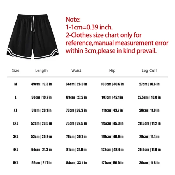 Mens Basketball Shorts Summer Sport Shorts Gym Fitness Workout Short Male Loose Casual Pants Beach Pant Man Clothing - Image 6