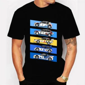 1986 Group B Rally Cars Funny Tee T-Shirts Fashion Summer Men Short Sleeve T Shirts Black Tops Tees Hip Hop Streetwear Camisetas