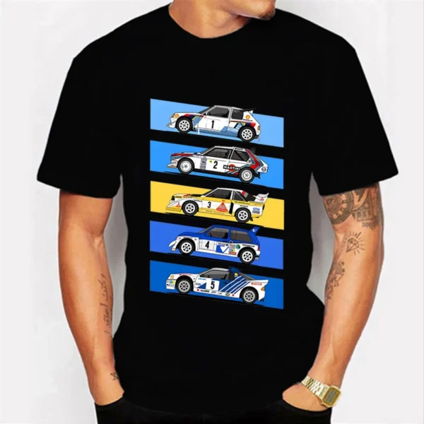1986 Group B Rally Cars Funny Tee T-Shirts Fashion Summer Men Short Sleeve T Shirts Black Tops Tees Hip Hop Streetwear Camisetas
