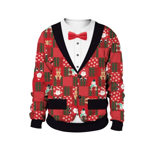 Unisex Ugly Christmas Print Pullover Sweater Shape For Men Women 3D Funny Hoodies Autumn Winter Sweaters Jumpers Tops - Image 6