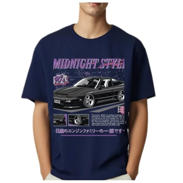 Niss-180sx Drift Car Racing T Shirt Men Fashion Printed Tshirt Tee Print Short Sleeve Tshirts Top Luxury Shirt Cotton T-Shirt - Image 4