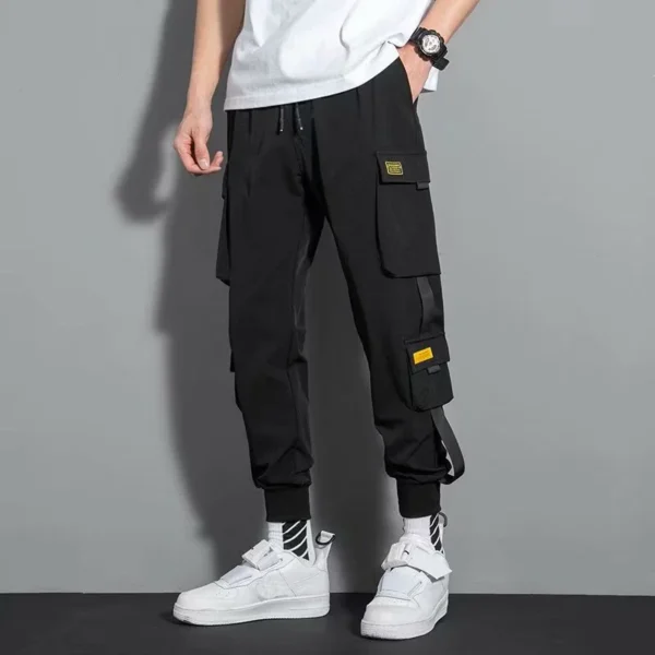 Men Cargo Pants Casual Hip Hop Pocket Pants 2024 Spring Autumn Male Joggers Trousers Sweatpants Fashion Streetwear - Image 2