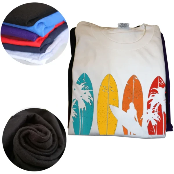 Surfer Gift Vintage Surfing Surf Board Beach T Shirts Graphic Cotton Streetwear Short Sleeve Birthday Gifts Summer Style T-shirt - Image 3