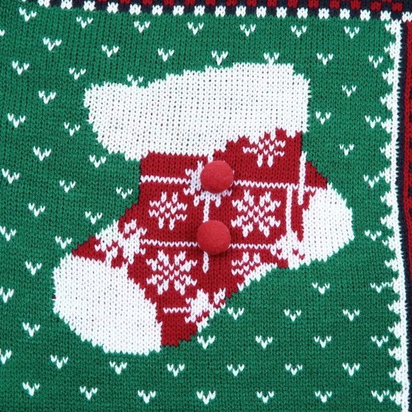 Women Sweaters Cardigan Short Snowflake On Christmas Tree With Bells Knitted Chest Cashmere Sweater Top Ropa En Promocion Mujer - Image 5