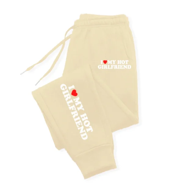 I Love My Hot Girlfriend Printing Sweatpant Creative Fleece Sweatpants For Women Autumn Fashion Sweatpants For Women Sportswear - Image 2