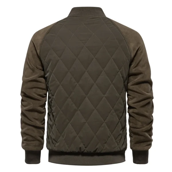 AIOPESON Mens Patchwork Thick Fleece Lined Baseball Bomber Jacket Winter Warm Outwear Jackets Coats for Men - Image 4
