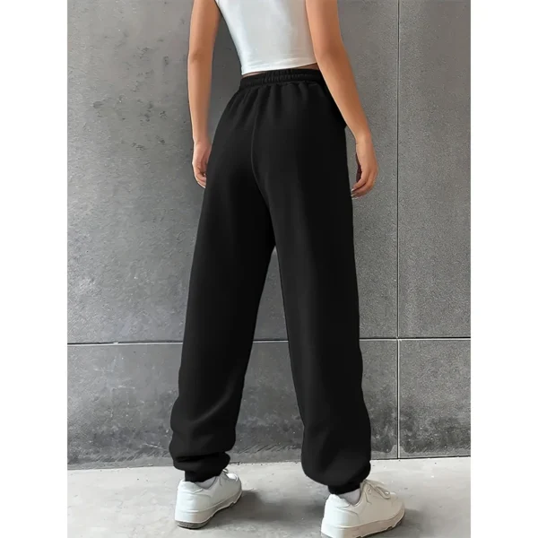 Women's Fashion Pants Casual Loose Sweatpants Drawstring Pants Solid Colour Elastic Waist Female Pants New Street Wear - Image 2