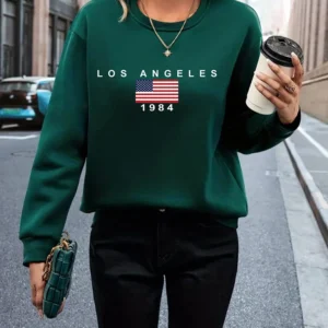 Round Neck Loose Casual Fashion Sweater Coat Versatile Hooded Sweatshirt Long Sleeves Plus Size Sweat-shirt Female Winter Kawaii