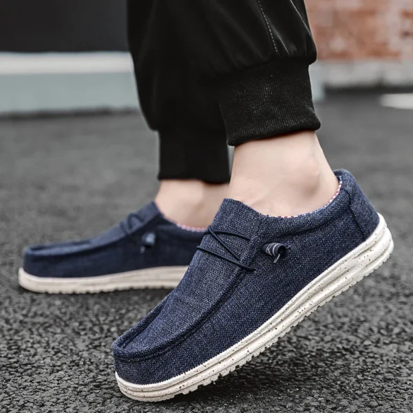 Men 2024 new leisure sports shoes spring summer breathable light outdoor canvas shoes large size men's shoes walking loafers - Image 5