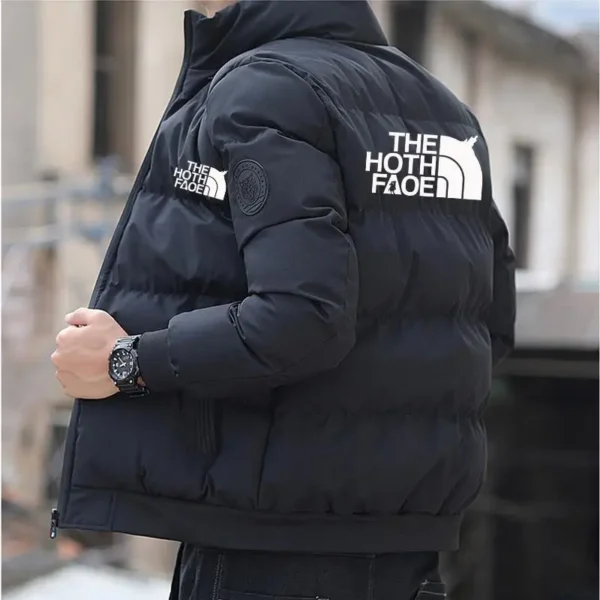 Cotton men's jacket, short windbreaker with tiger head logo, thick and informal, M-5XL, winter, 2024 - Image 4