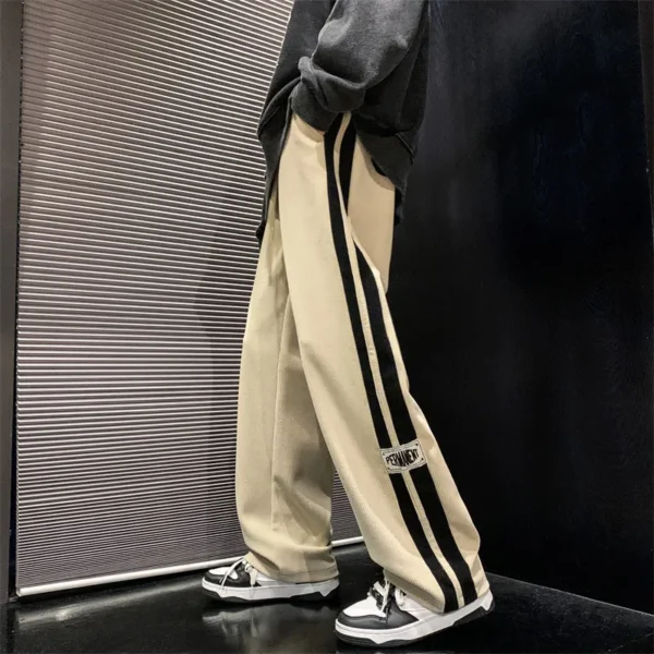 2023 Side Striped Corduroy Baggy Pants Men Streetwear Korean Fashion Casual Hip Hop Vintage Cargo Pants Loose Trousers Joggers - Image 3