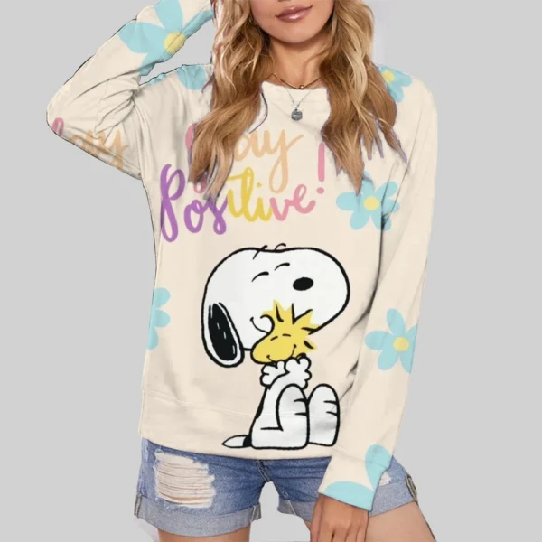 Women Sweat-shirt Snoopy print Pullover Hooded Fashion Casual Outerwears Hoodies Kawaii Funny Cartoon Lover Sweatshirt - Image 5