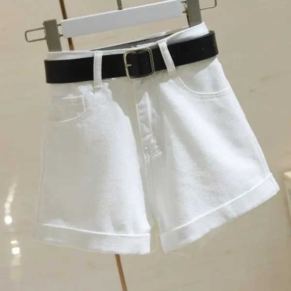 High Waisted Denim Shorts 2024 Summer New Style Women's Loose Fitting Hot Pants Versatile Slimming Wide Leg Pants Korean Version - Image 3