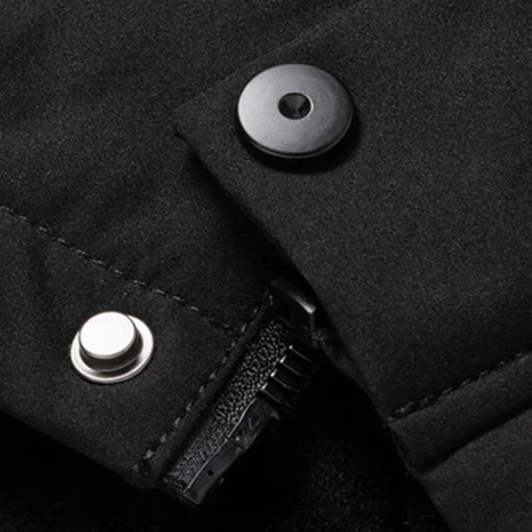 TRAF 2024 New Fashion Trend Comfortable Plus Fleece Hooded Lapel Jacket For Men Slim Warm Winter Fashion Simple Coat Casual Men - Image 5